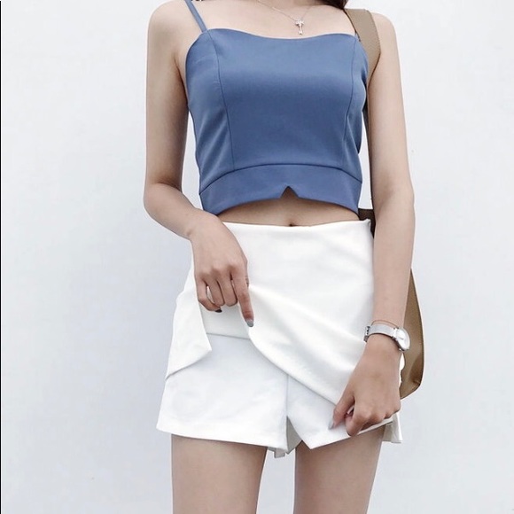 SOLD White Mini Skort - Picture 2 of 5